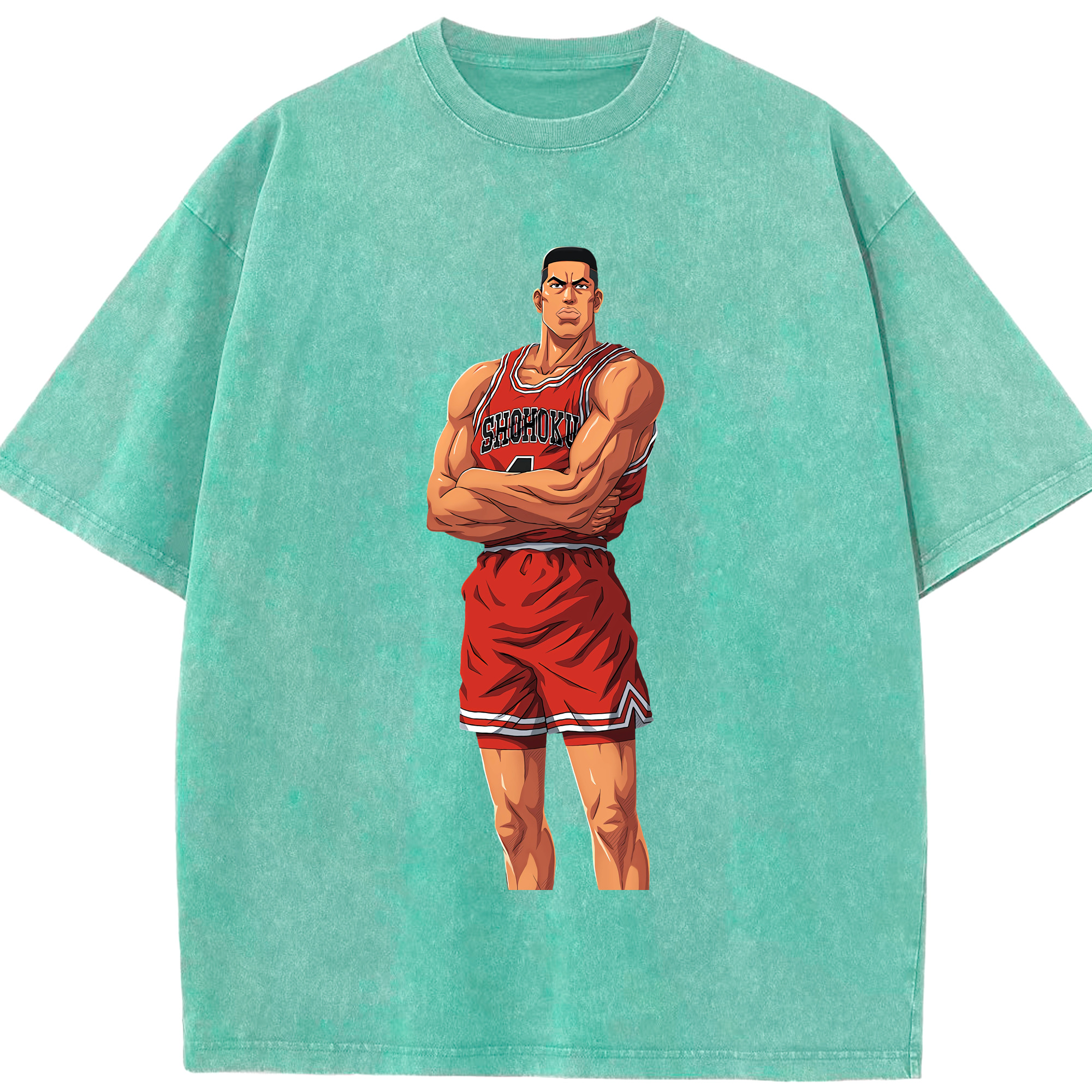 （画像用） SLAM DUNK／スラムダンク 綿100% ヴィンテージ風 半袖Tシャツ（フロントプリント）